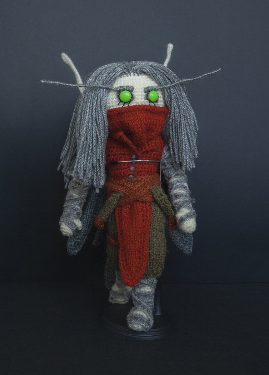 Even "Chaos Incarnate" will be a toy for somebody.
Thanks to author she didn't knit a soul shards for him. My home is saved.

Knitted Largwyn by "warm pixel" (RU, don't have twitter)