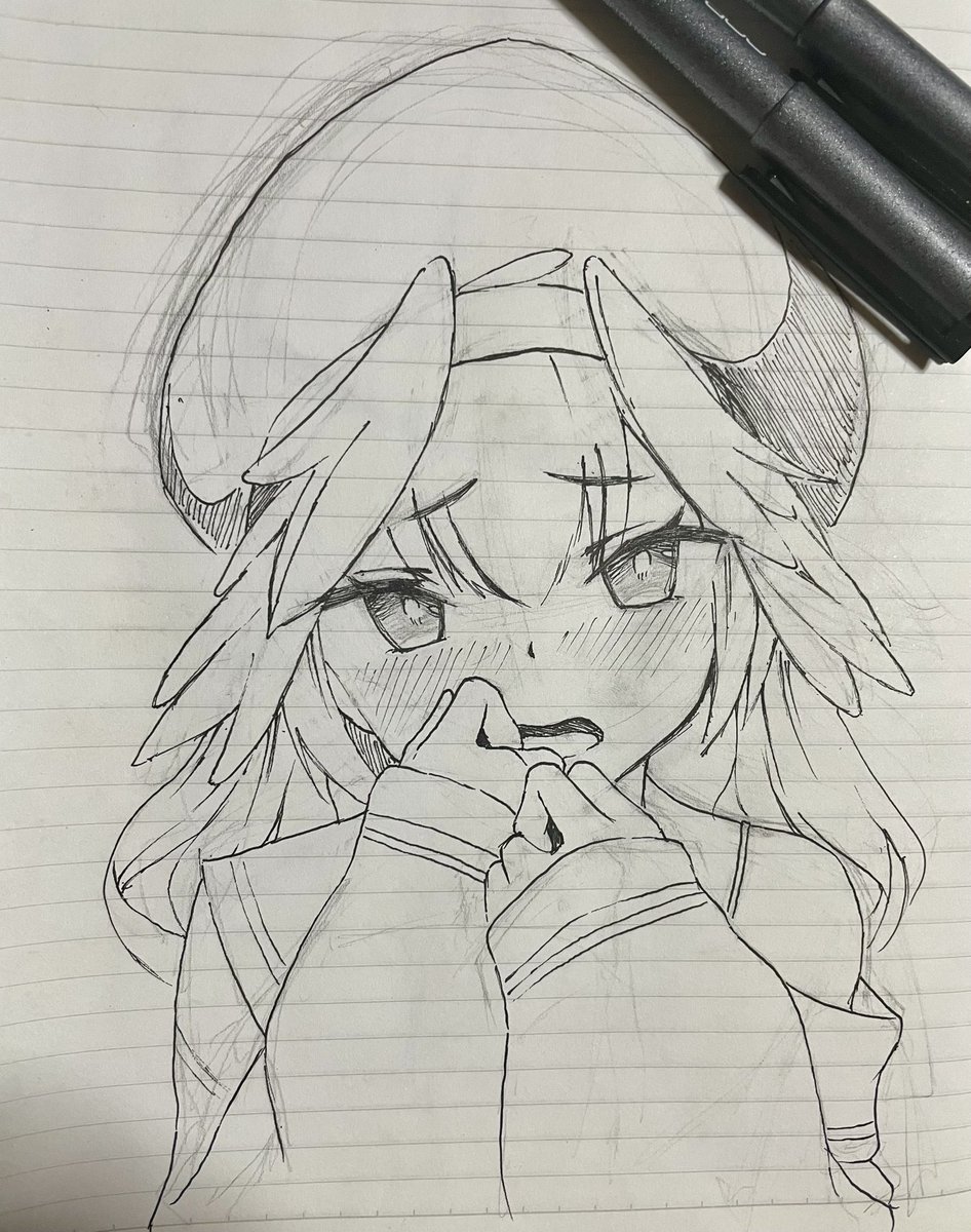 自分のサーバーで色紙ひたすら描いてる人いたからアナログ挑んだ、10年ぶり
今後のために練習せねば 