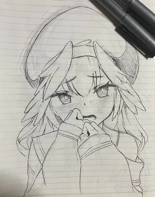 自分のサーバーで色紙ひたすら描いてる人いたからアナログ挑んだ、10年ぶり
今後のために練習せねば 