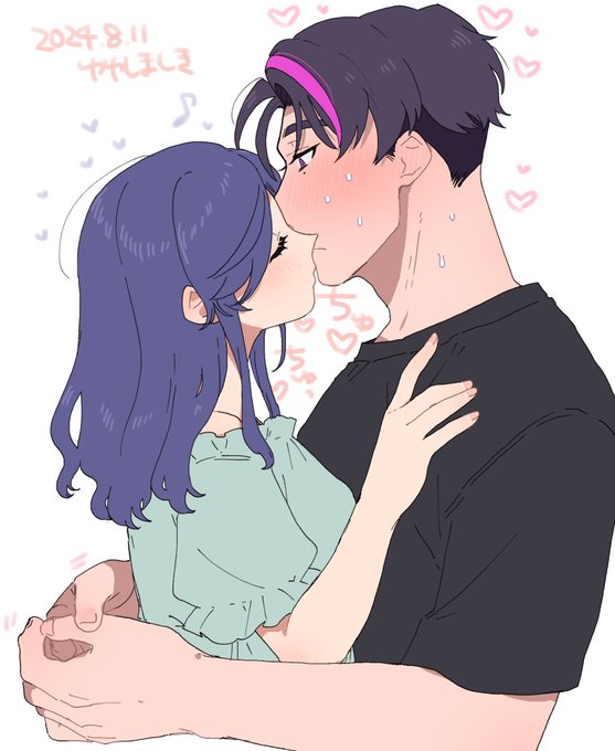 以前描いたらくがきがかわいかったから清書しておいたよ きまぐれスキンシップ有明と有明がどこまでしてくれるのか見定めてる帳 