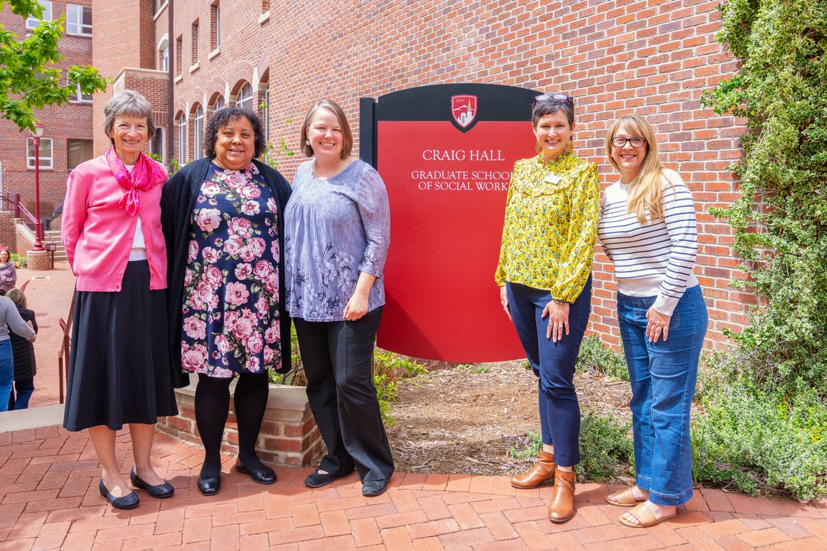 GSSWDenver's tweet photo. Earlier this spring we had a very special reunion — 5 generations of Associate Deans for Academic Affairs!

Pictured left to right: Jean East, Michele Hanna, Leslie Hasche, Lisa Reyes Mason and Stephanie George.

We are grateful for their GSSW service. ⭐ https://t.co/PZdescHUKR
