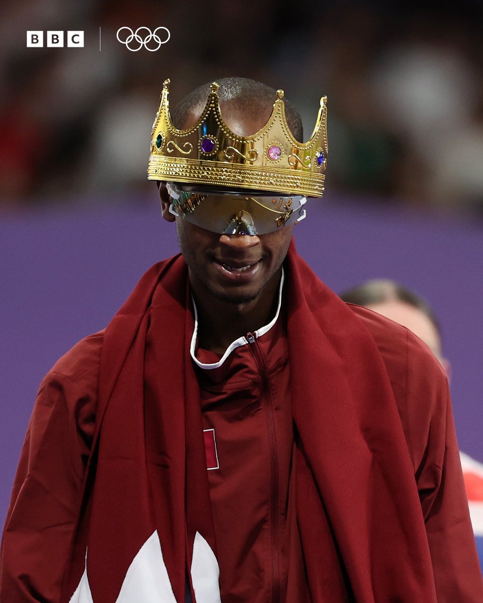 BBCSport's tweet photo. Goodbye King Barshim 🙌

Mutaz Barshim won a bronze in the men’s high jump in his last competition.

Over his career he has won four World and one Olympic Gold, two World and two Olympic Silvers, and one World and one Olympic Bronze 🥇🥈🥉

#BBCOlympics #Paris2024 #Olympics https://t.co/4Dy2WpJqge