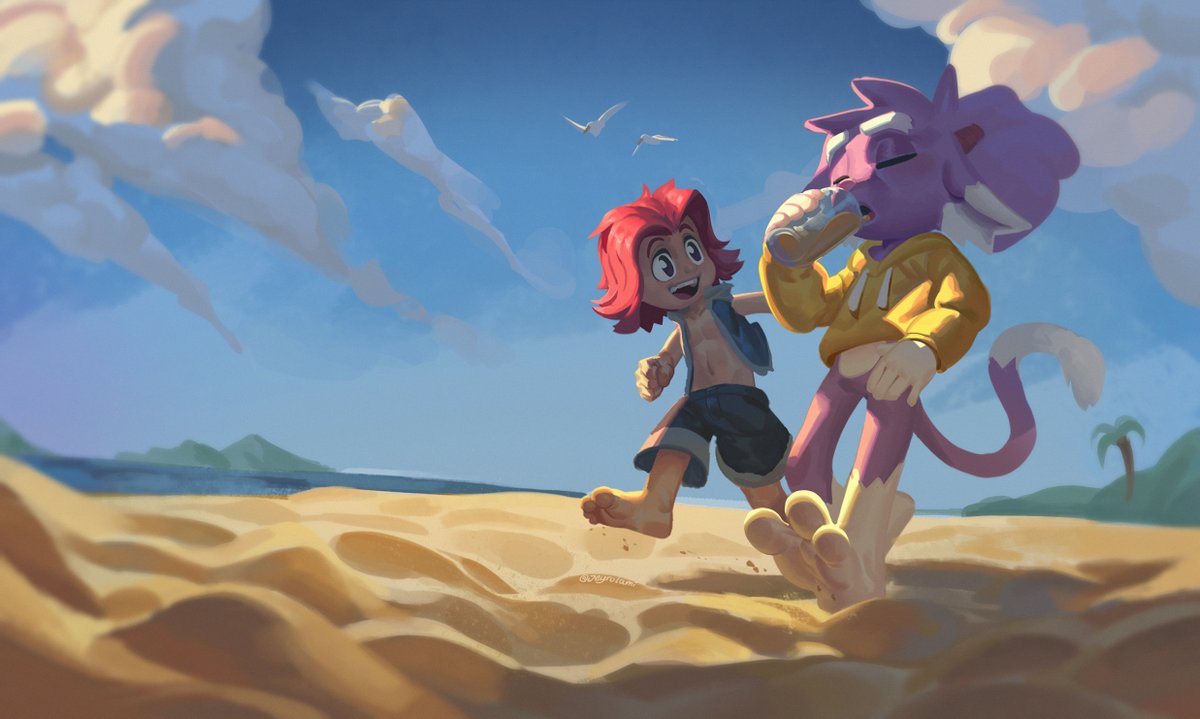 Jeyrolami's tweet image. It's been a while since I painted something straight up so I did this!! Featuring @gears2gnomes