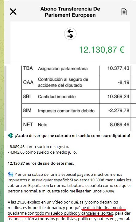 TirodeGraciah's tweet photo. Un saludo a los indigentes mentales que votaron a Alvise con la ilusión de que les tocara su sueldo en el sorteo. https://t.co/XNJCmoSh2Z