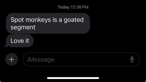 WaTrPod's tweet photo. We love hearing your feedback ๐๐ฝ
Excited to bring yall more spot monkey segments, let us know what yall wanna hear from the segment in the future!
#wwe #raw #SmackDown #thebloodline #otc #spotmonkeys #prowrestling #professionalwrestling #CodyRhodes https://t.co/vY9YV32G1Q