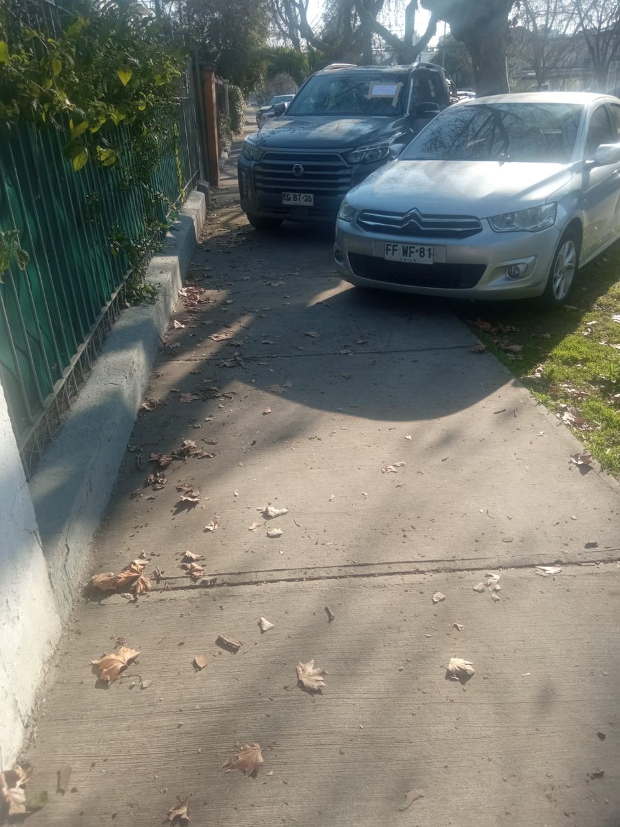 CaFKaminski's tweet photo. @MuniNunoa Estimados por monseñor eyzaguirre, bernardo de amaza un montón de autos mal estacionados, yo llame hace mas de una hora y ninguna fiscalización!!!! Le tapan la salida a una abuelita al frente de mi casa!!! https://t.co/UBnoEGxOts