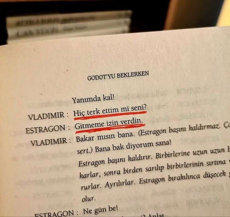 “Hiç terk ettim mi seni?
-Gitmeme izin verdin.”