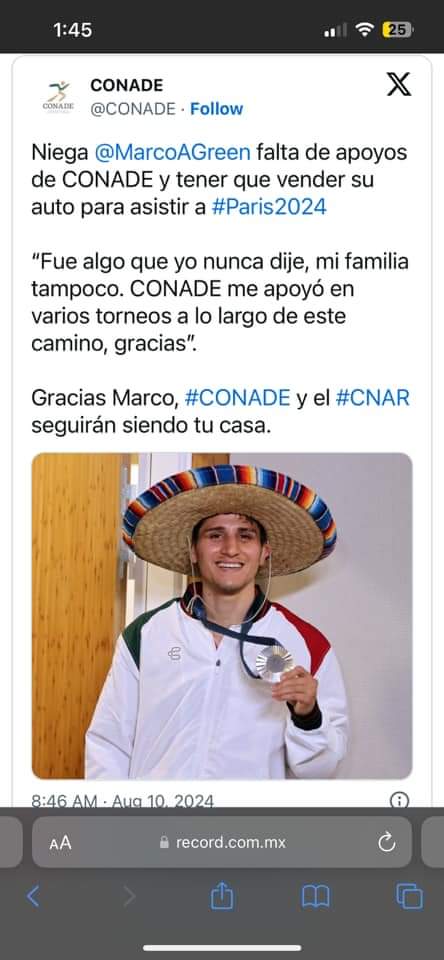 AlecksinB's tweet photo. @BarbeytoMiguel @MarcoAGreen Que no vendió su coche, ni necesita el que le estás ofreciendo. La @CONADE le va a regalar un BMW... dice Marco. Se me acaba de caer un ídolo... 😑 https://t.co/UFUxGtZi5p