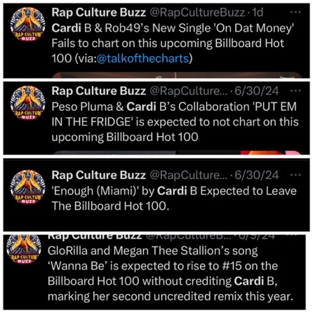 WETVAGlNAA's tweet photo. @dezziefbardi @NICKIMINAJ Her singles have failed to debut , #queentingz #okurr https://t.co/P6QaZRNQeb