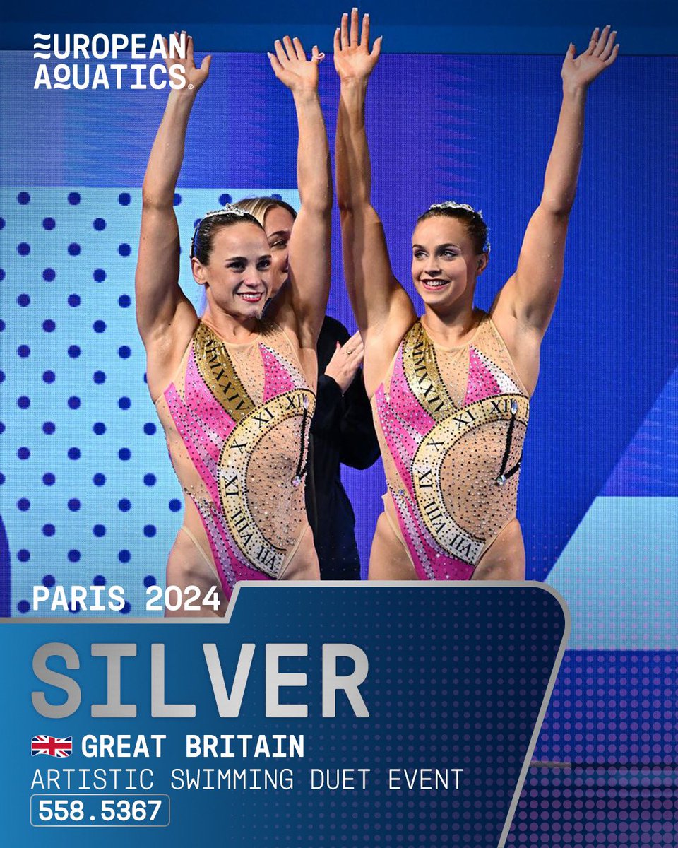 Kate Shortman and Izzy Thorpe secure #silver for <a href="/TeamGB/">Team GB</a> 🇬🇧🥈

#EuropeanAquatics | #Paris2024 #Olympics