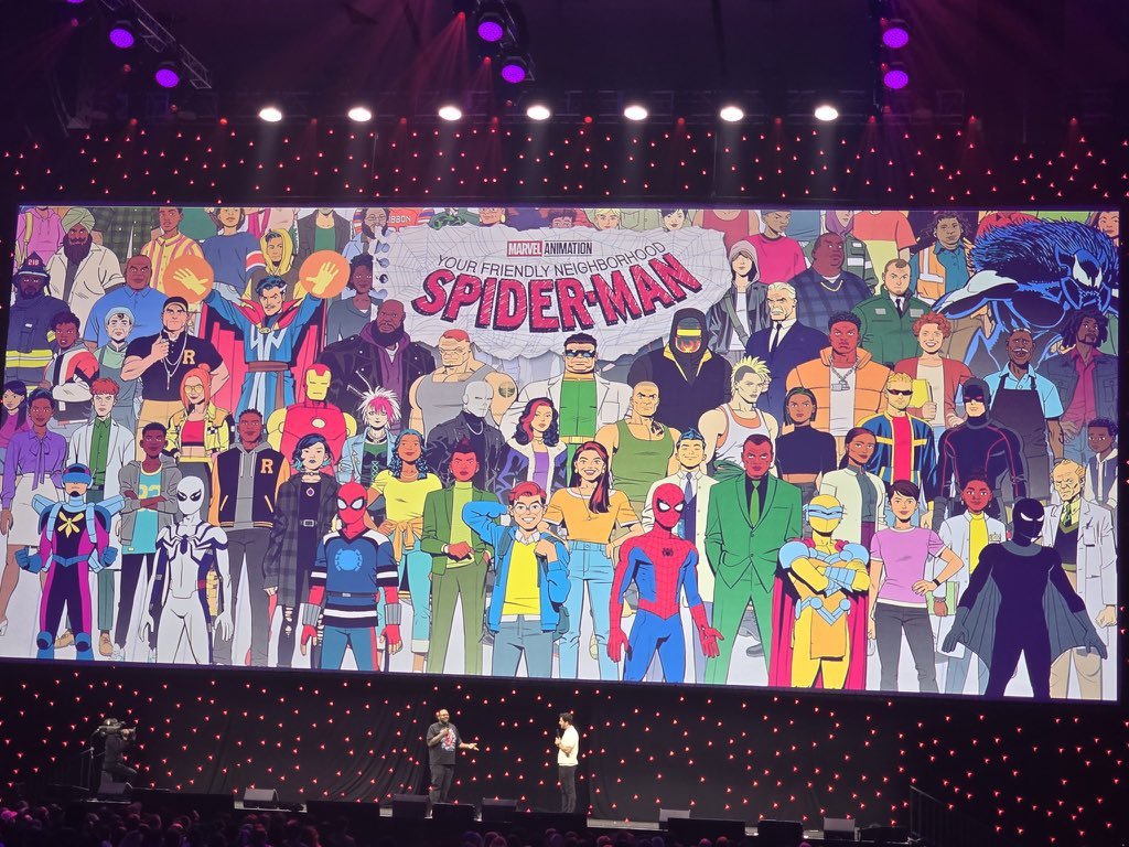 🚨 Olha só o visual dos personagens da nova série do Homem-Aranha!!!

"YOUR FRIENDLY NEIGHBORHOOD SPIDER-MAN" mantem o estilo clássico dos quadrinhos! Parece um desenho dos anos 60 😍

#D23