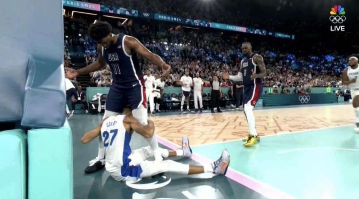 This picture about sums up how the Joel Embiid and Rudy Gobert matchups have gone throughout the years