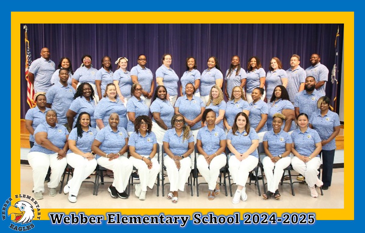 WebberEagles's tweet photo. Meet the Webber Elementary team! ππ Dedicated to making a difference. Every student. Every day. No excuses! #WebberES #RememberToSoar #StaffPics @RichlandOne @derrickglover97 https://t.co/pzRQALNuCw