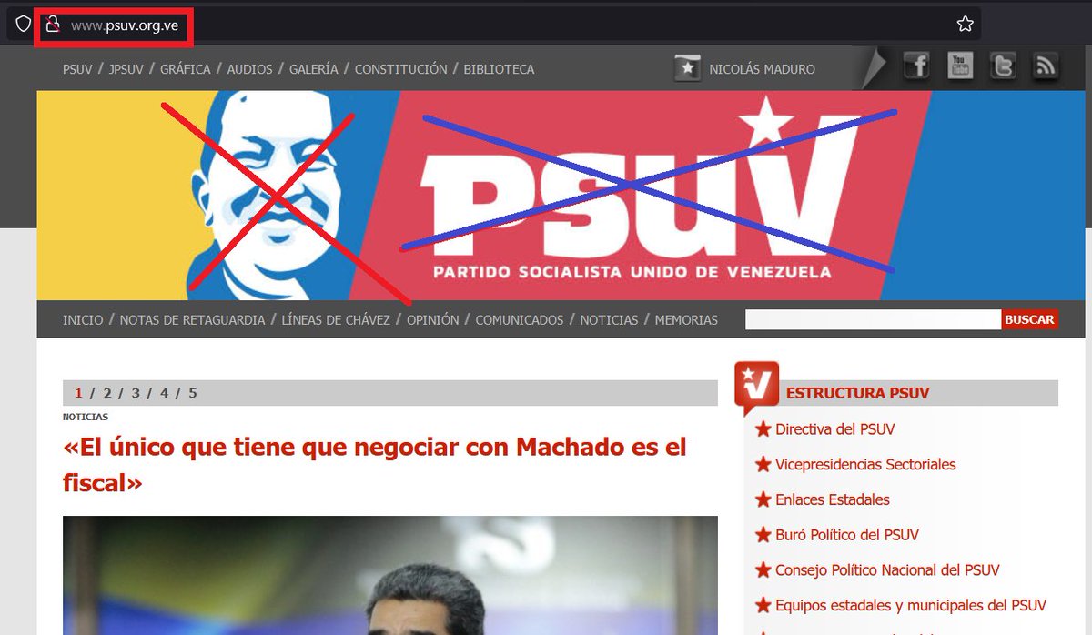 AnonymousVene10's tweet photo. 🚨 ALERTA🚨

Sitio Web del #PSUV derribado por #CyberHuntersOp y #Anonymous  
#TangoDown http:(//www.psuv.org.)ve

El sitio web oficial del Partido Socialista Unido de Venezuela (PSUV) ha sido derribado en un ataque cibernético reivindicado por el colectivo #Anonymous como parte de la operación #CyberHuntersOp
#BotNetHunters
#AnonymousVenezuela 🇻🇪

🔸Manténganse atentos para más actualizaciones. #Anonymous 🌐 no se detiene!