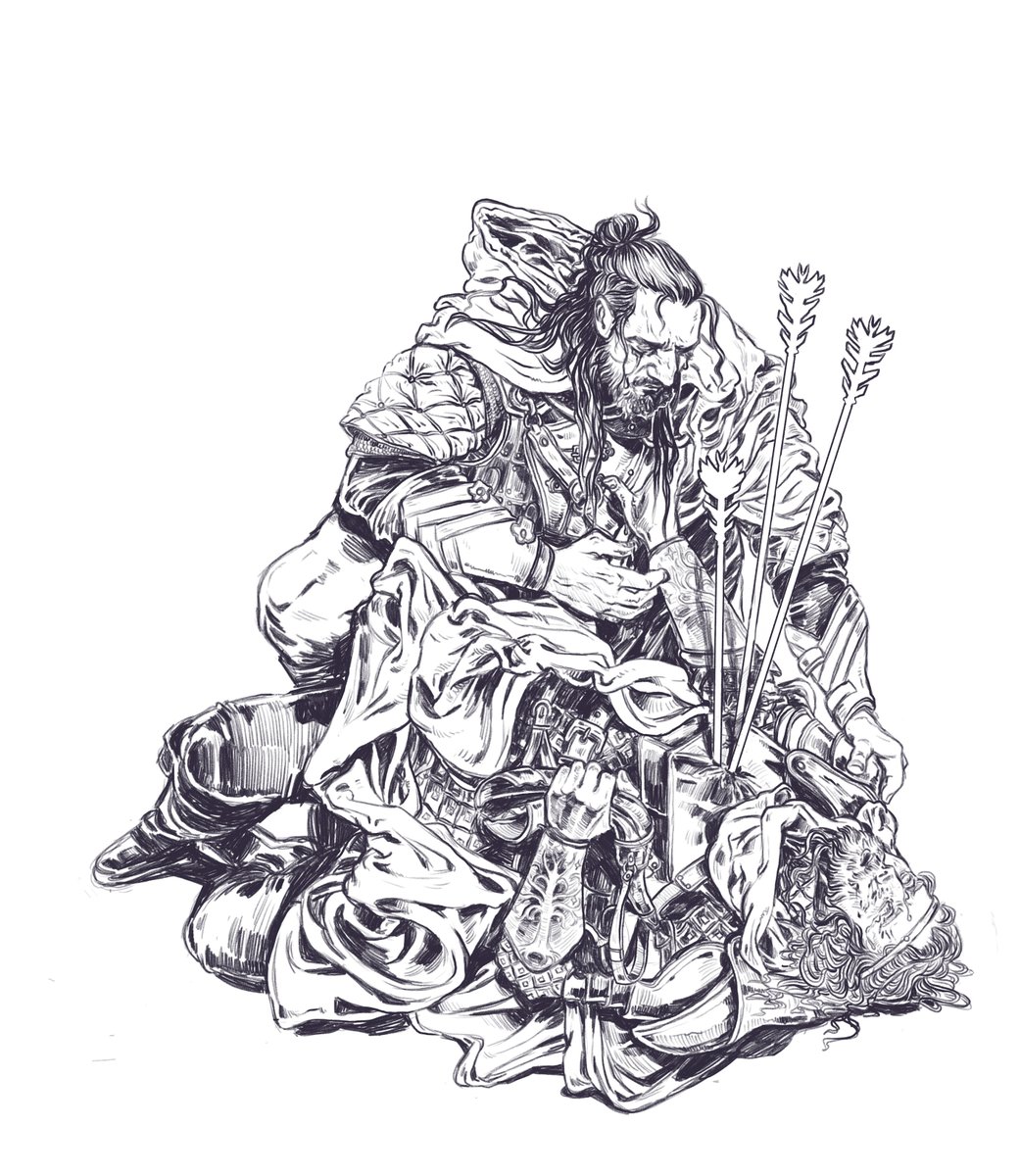 well_dipper's tweet photo. Lament for Boromir wip https://t.co/bp1D0JP8Tq