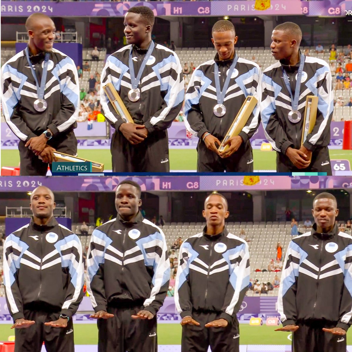 TrackGazette's tweet image. The impact of Botswana's 🇧🇼 small Track team at the #Paris2024 Olympics!

They have become the 2nd fastest country ever in the 4x400m with 2:54.53.

#Olympics #Athletics