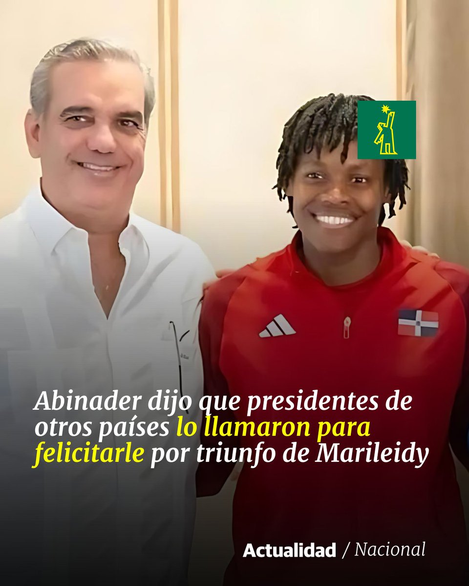 📰 |#ActualidadDL| Presidente Abinader dice Marileidy Paulino es un paradigma a seguir para la juventud dominicana
🔗ow.ly/79aP50SVe1G

#DiarioLibre   #JuegosOlímpicos2024  #París2024 #LuisAbinader #MarileidyPaulino #Felicitaciones