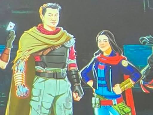 impulsoverso's tweet photo. O trailer de ‘MARVEL ZOMBIES’ mostrou O Mandarim dando os Dez Anéis a Shang-Chi para salvá-lo da mordida de zumbi e ele junto com Katy e Jimmy Woo 5 anos depois enfrentando uma gangue de motoqueiros Skrull no estilo Mad-Max #D23.#D23 https://t.co/rC2GYtlPTS