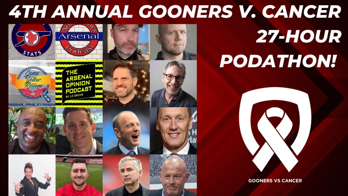 TheGoonersPod's tweet image. You can begin donating NOW to the 2024 @goonersvcancer Pod-A-Thon and maximize your chances of winning one of 25 amazing prizes! The earlier you donate, the more prize entries you'll be eligible for - dont wait until the pod is underway at 7pm UK on Wed 14 Aug!
GO TO…
