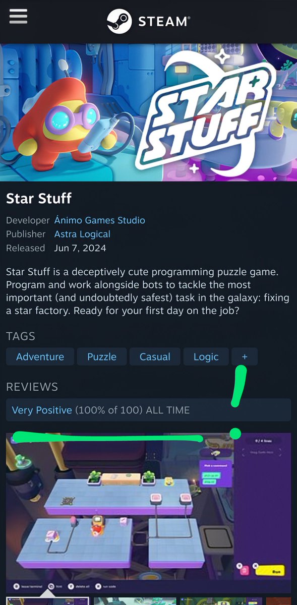 100%+ of 100 on <a href="/Steam/">Steam</a>!