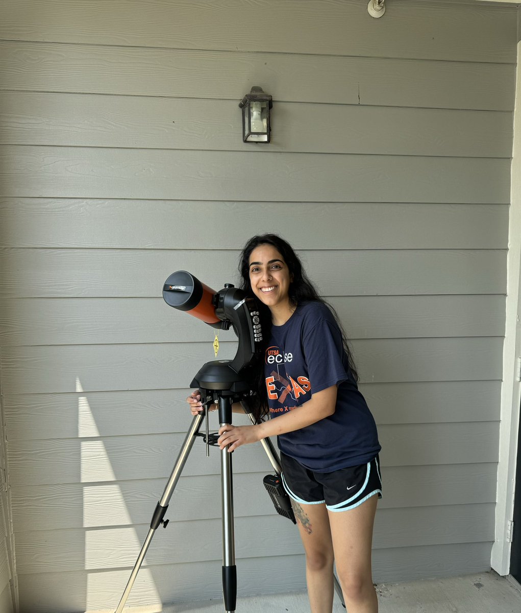 astro_jaz's tweet image. at age 10 i fell in love with space. and finally, at age 24, i have my first telescope.