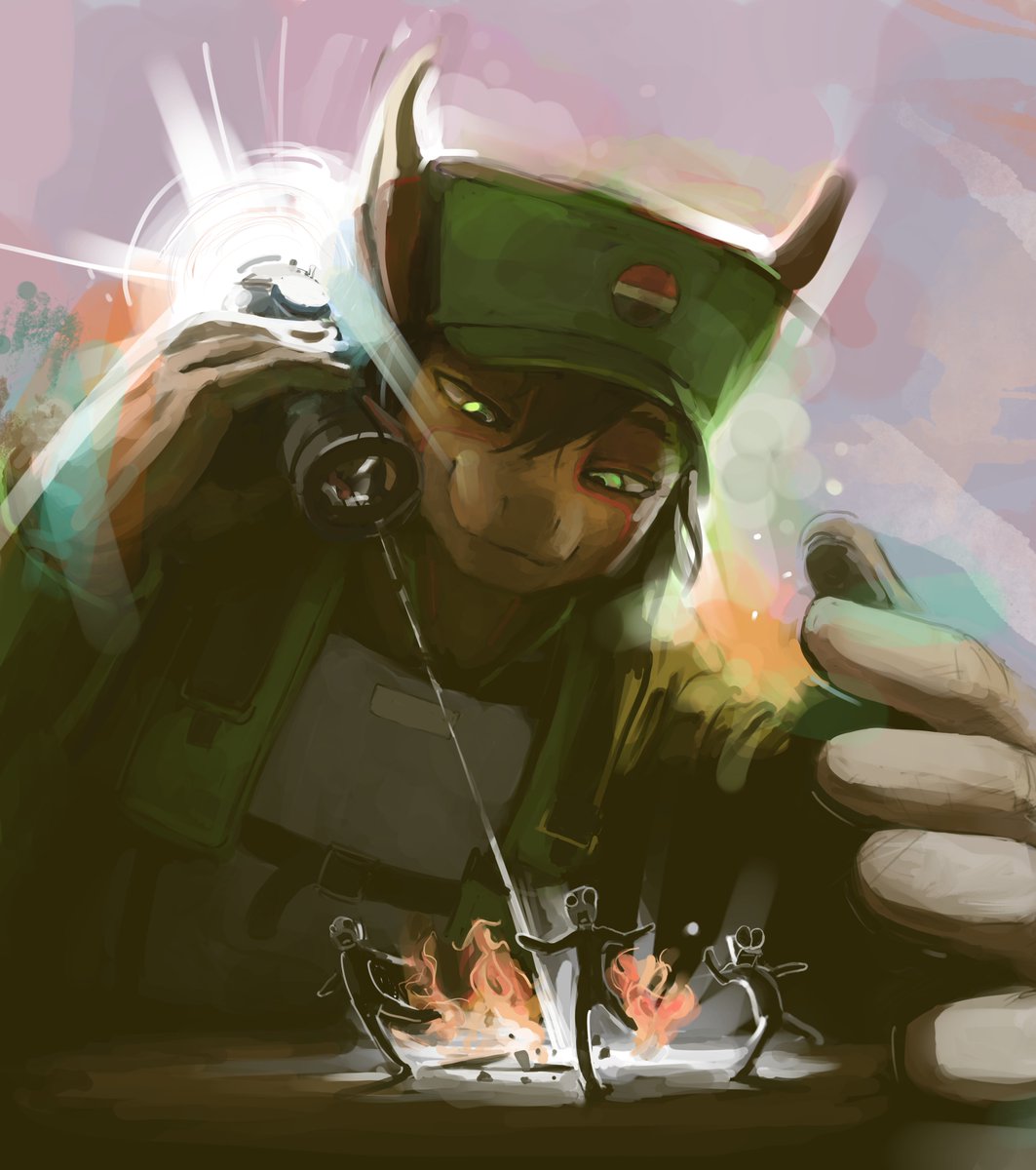 Maxin doin some experiments &gt; . &gt;

Art by <a href="/blackstmanamlts/">The Blackest Man in the Multiverse 🔞</a>