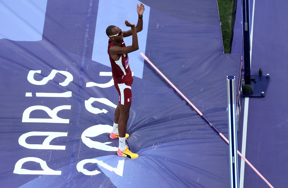 Mutaz Barshim appreciation post 🙌

2012 🥈 
2016 🥈 
2021 🥇 
2024 🥉 

He's the first athlete in history to win 4 Olympic high jump medals ‼️

#Paris2024 #Olympics