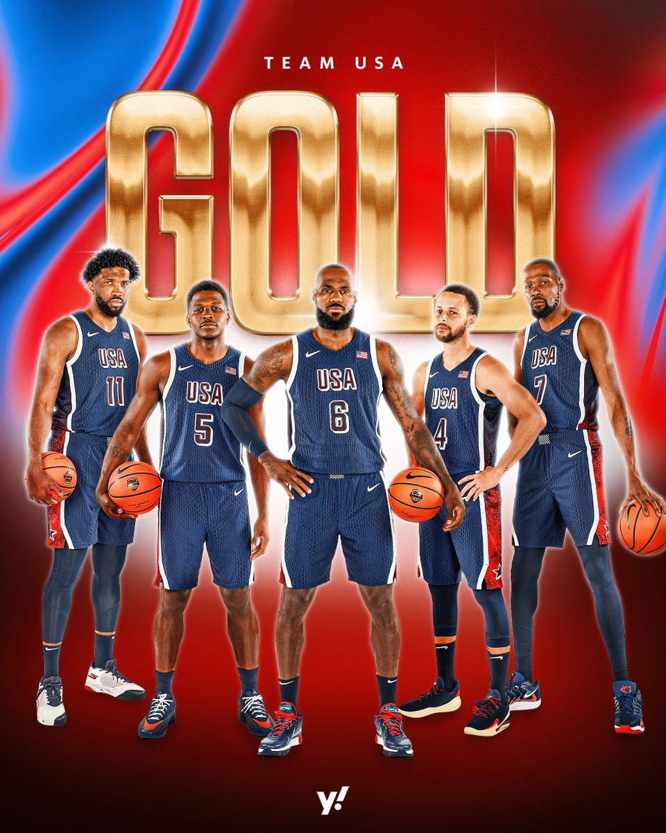 YahooSports's tweet photo. FIVE STRAIGHT GOLD MEDALS FOR TEAM USA 🇺🇸 https://t.co/ftqso4jJ2i