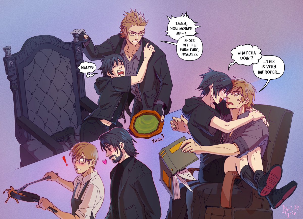 🎊 Surprise! 🎊🎁
My gift to <a href="/DistracteDream/">DistractedDream</a> for another year of <a href="/ignoctgiftexch/">Ignoct Gift Exchange</a> !!

Prompt: "flirting/banter, age gap"
I imagine uptight Ignis would not agree in any situation... hehe.