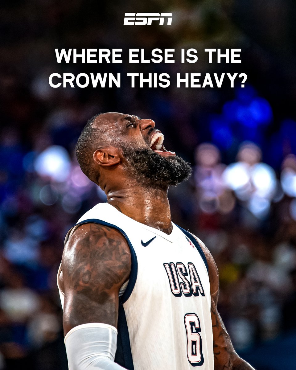 espn's tweet photo. The reign continues 🏅

USA men's basketball wins gold for the fifth consecutive time!

#TheresNoPlaceLikeSports https://t.co/Fs6H6XWi28