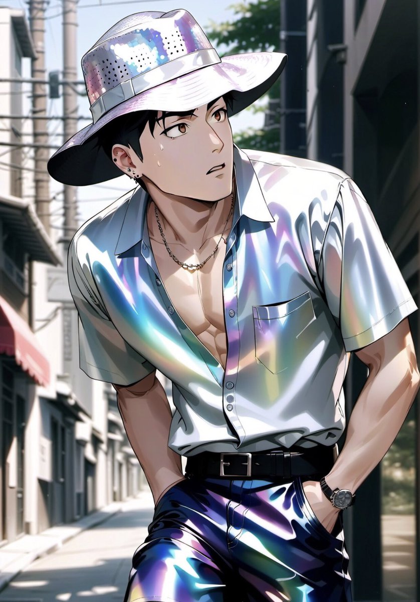 Mio giggled and shows Jirou his new background on his phone - there it shows his boyfriend Decco in Okinawa style clothes. 

“Look at him! He’s so cuuute Jirou I can’t!!!”