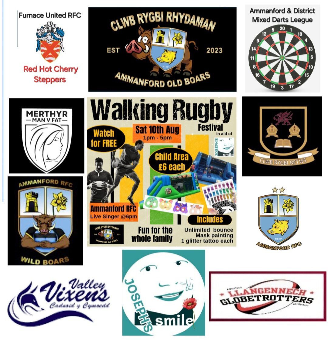 Tremendous day at <a href="/Ammanford_Rugby/">Ammanford RFC - Clwb Rygbi Rhydaman #glasadu</a> #WalkingRugby Festival in collaboration with <a href="/josephssmileuk/">Joseph's Smile</a>!
#Rugby was definitely the winner! Even the 🌞 came out to watch!
Thanks to everyone that came and enjoyed! ❤️🏉