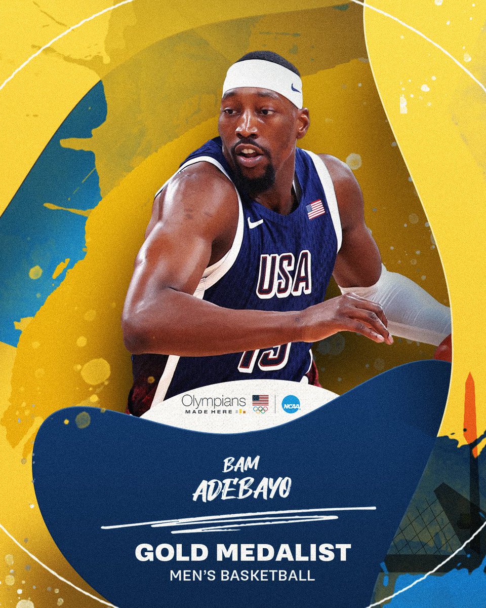 NCAA's tweet photo. 🥇 @Bam1of1 🥇

Basketball 🇺🇸 @TeamUSA

#OlympiansMadeHere x @KentuckyMBB https://t.co/7Dcwywpsz2