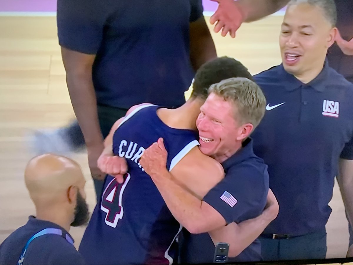 The last time Gonzaga lost in the first round of the NCAA Tournament, babyface Steph Curry hit 8 threes to beat Mark Few’s squad and start his historic run. Full circle moment to see him hit 8 more threes today and deliver a gold medal to America with Few on his side.