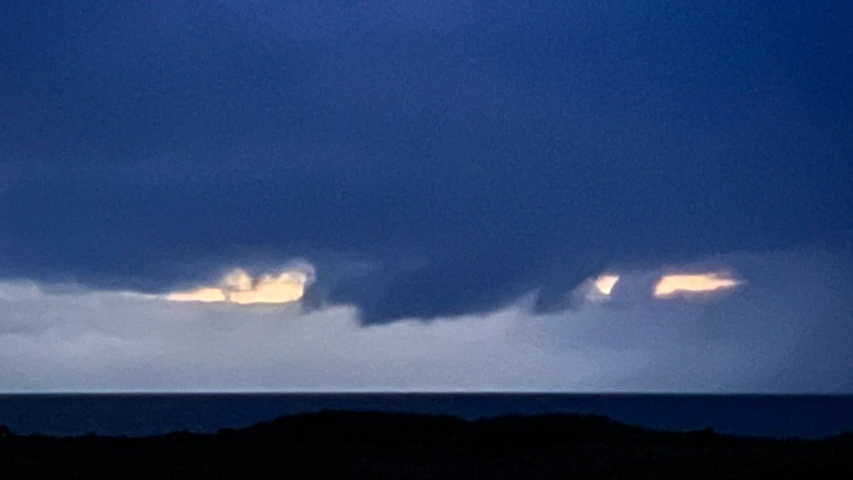 Looking out over the Minch just after 10, this evening. Dance in indigo.
