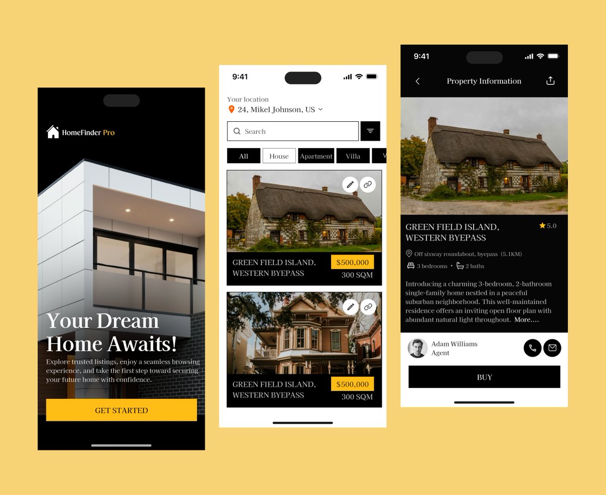 zak_uiux's tweet photo. HomeFinder Pro was crafted to streamline the property search process, offering users a clean, intuitive interface that makes finding their dream home effortless.
#UIUXDesign #RealEstateApp #DesignOpportunities #FreelanceDesigner #uiux #uidesign #uiuxdesign #uxdesign #property https://t.co/5XBsr6hhVz
