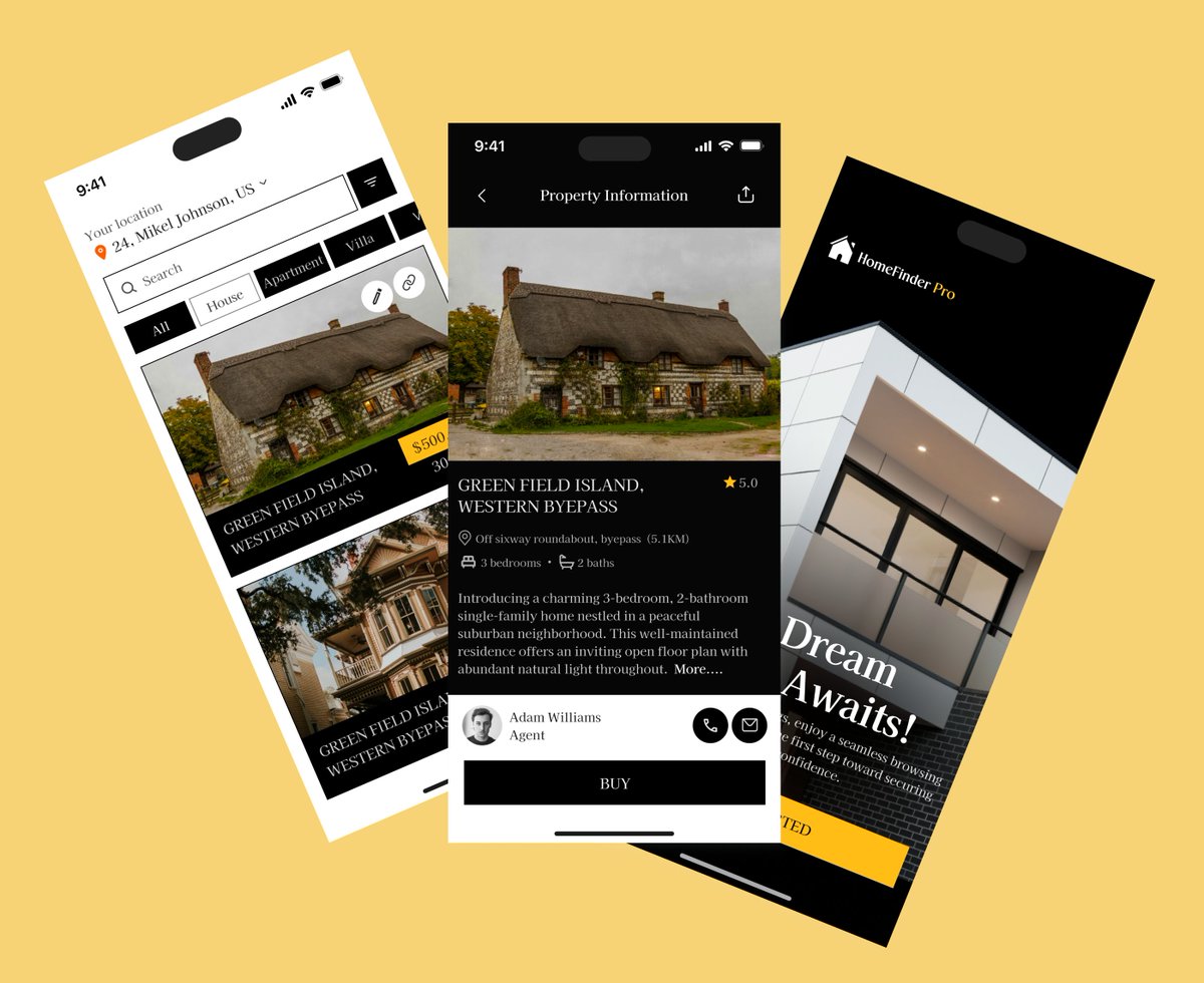 zak_uiux's tweet photo. HomeFinder Pro was crafted to streamline the property search process, offering users a clean, intuitive interface that makes finding their dream home effortless.
#UIUXDesign #RealEstateApp #DesignOpportunities #FreelanceDesigner #uiux #uidesign #uiuxdesign #uxdesign #property https://t.co/5XBsr6hhVz