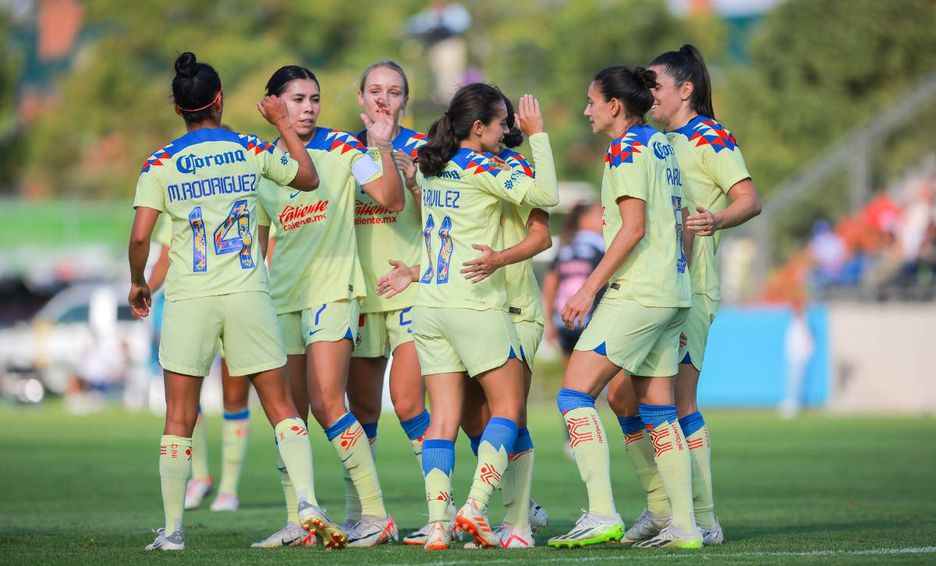 Azul8Acrema_Fem's tweet photo. En la J14 del #AP2023 recibimos a Necaxa ⚡ en Coapa y las goleamos por marcador de 5️⃣-0️⃣
#GrandesDeCorazón 🦅💛 https://t.co/iqf9E15W6D