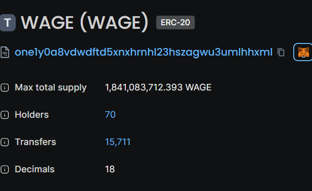 CLD_Tokens's tweet photo. We [ @Crypto_LandDAO ] 
Just Burned 🔥 Almost 2/3 of the *Current Total Supply of $WAGE 
( 90% Of the $WAGE In The CLD Treasury )

Worth An Estimate 70k USD

Lezz Decentralize 1000x https://t.co/EMjZ5fPoe3