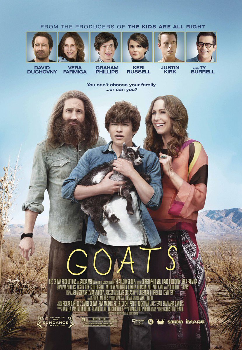 FilmNewsNos's tweet photo. 🎬MOVIE HISTORY: 12 years ago today, August 10, 2012, the movie ‘Goats’ opened in limited theaters!
@davidduchovny #VeraFarmiga #GrahamPhillips #TyBurrell #KeriRussell #JustinKirk #DakotaJohnson #AlanRuck #AnthonyAnderson @AdelaideKane #OlgaSegura #MinnieDriver #ChristopherNeil https://t.co/qh6c7xe2Y5