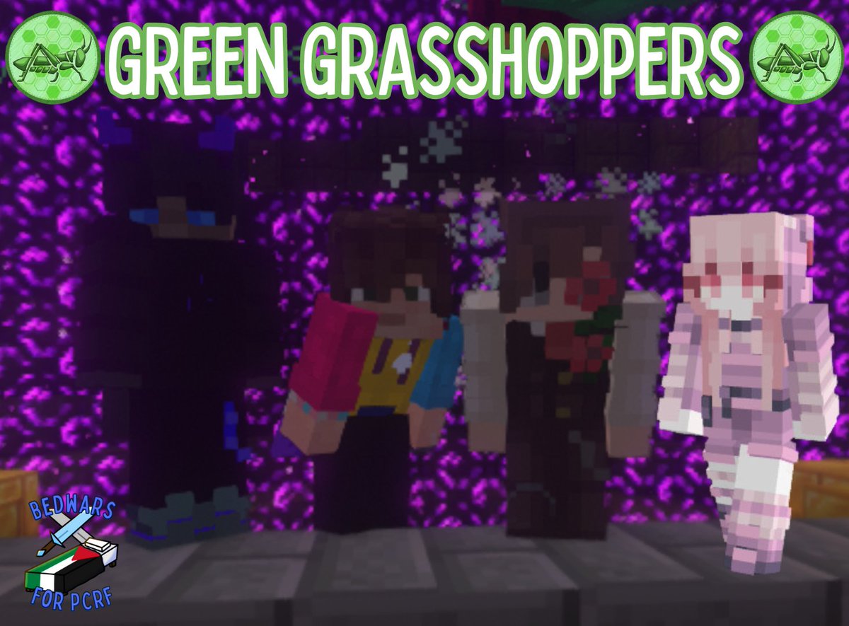 serverhopping's tweet photo. CONGRATS TO GREEN GRASSHOPPERS FOR WINNING SHOP: BEDWARS FOR PCRF!!!

(Yes Fubu was definitely there for the screenie, what do you mean they look photoshopped in?)

@mclegoman @Kryptoy_ @fu6uuu @David84825414 https://t.co/la7WqKuIn4