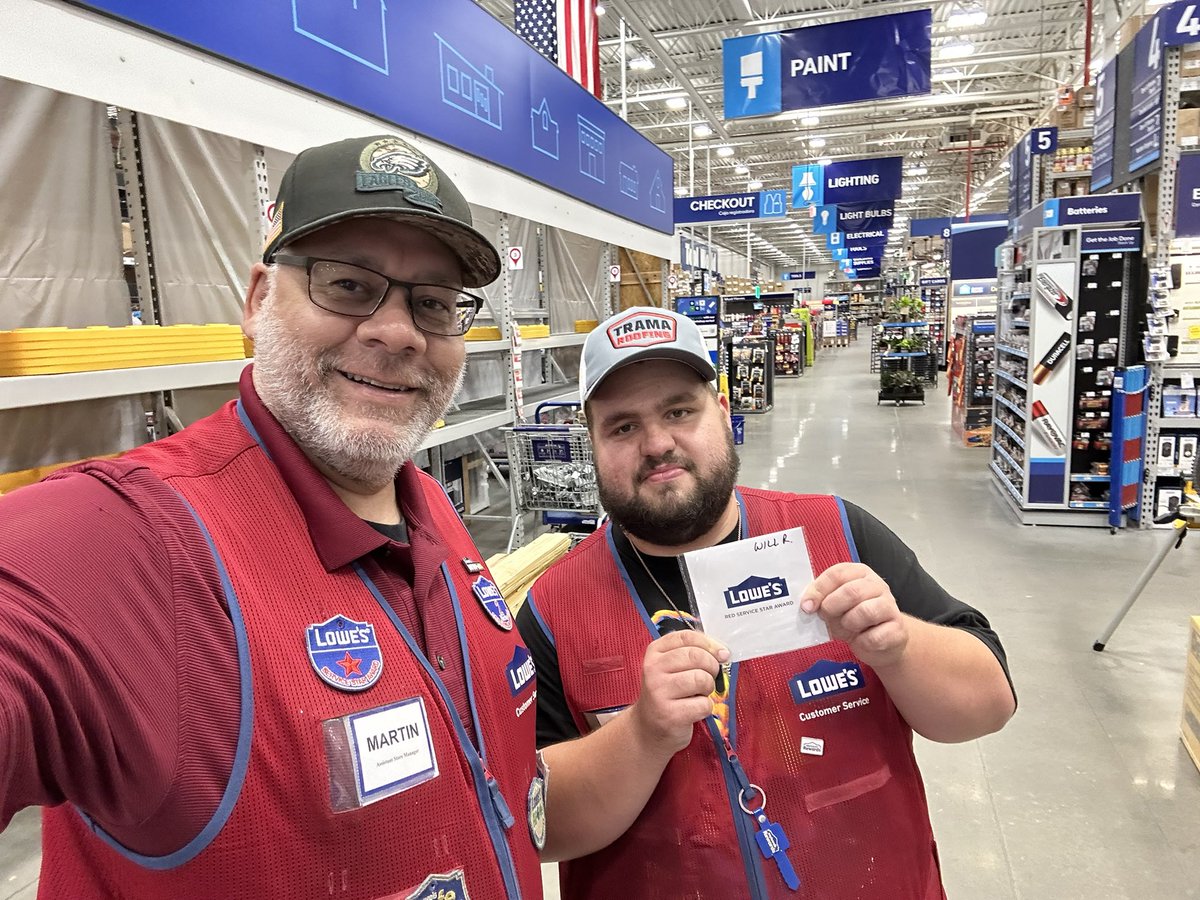 Thank you Will for stepping up all the time and helping in multiple departments when needed. First Red Star Alert!! <a href="/Helen_Cape1861/">Helen</a> @billmann1861 <a href="/LowesLife/">Lowe's People</a>