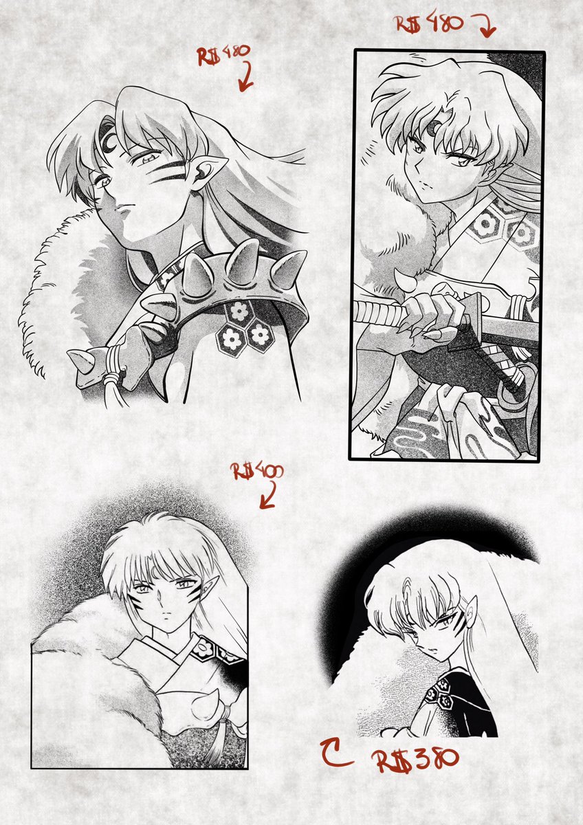 🔴 FLASHES DE INUYASHA - 1/2 🔴

No precinho pois preciso pagar a impressora nova e era um gasto que não tava contando! 
Posso fazer de outros personagens que quiserem tbm viu 👀💕

Dá aquele RT pra ajudar, por favor? 🥹