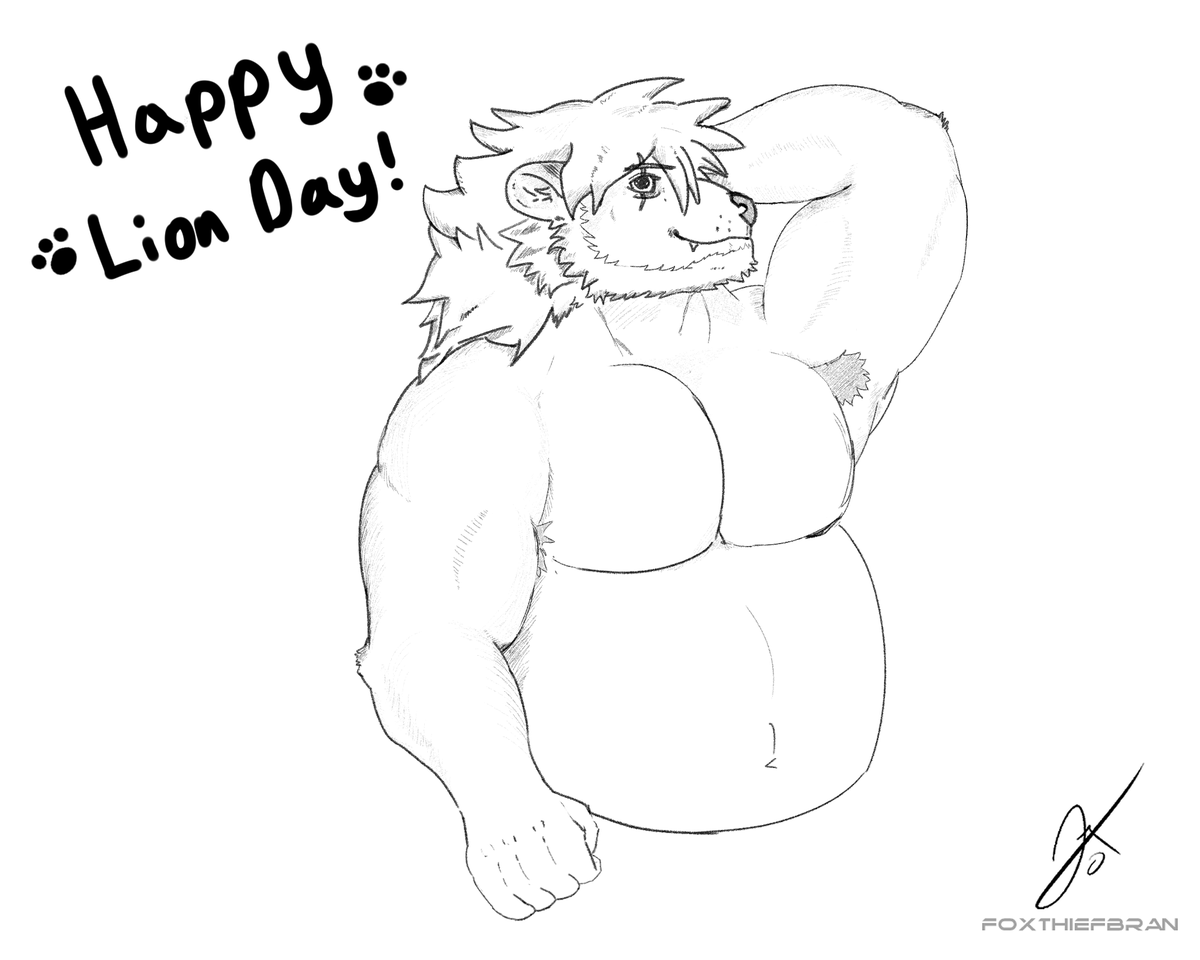 Happy Lion Day! Have a thicc Lion version of Bran 🦁