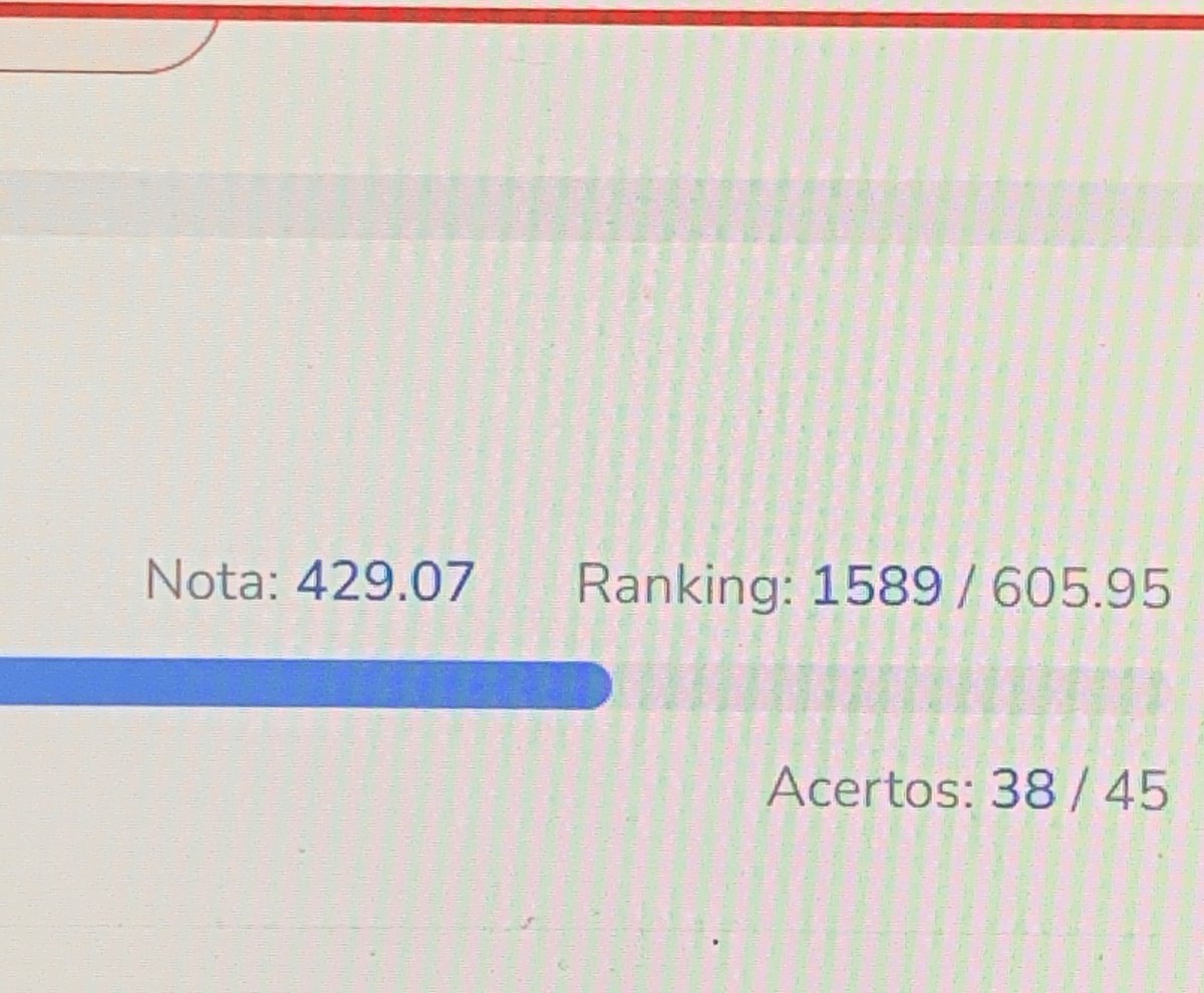 laurstudy's tweet image. a tri do simulado.. 38 acertos e 429.07 o que é isso😭 vou chorar