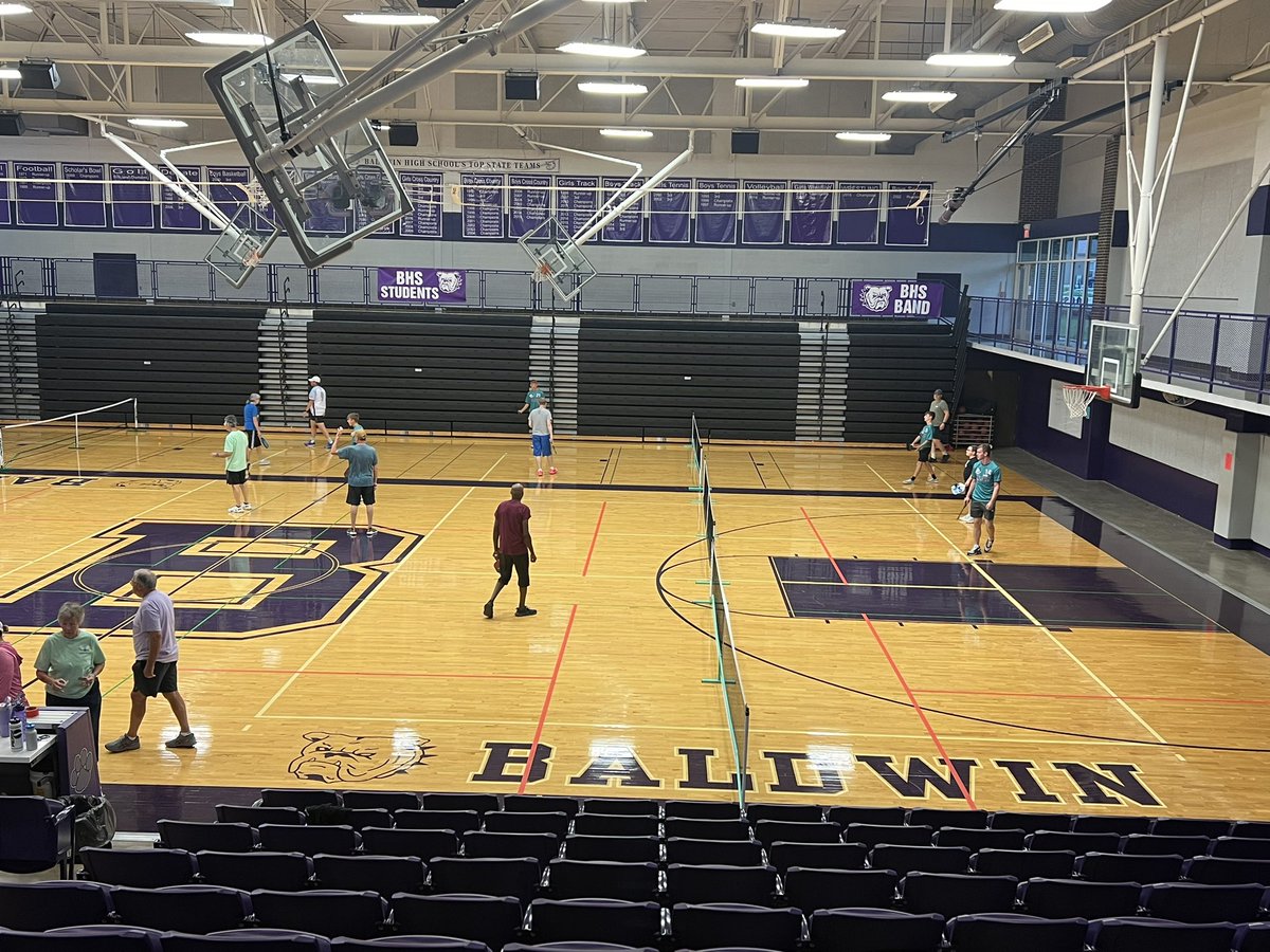 BHSKSBoysSoccer's tweet photo. The Boys got out today and played a little pickleball. Along with members of the community, they had a little fun and raised money for @ksphq. Great job men. https://t.co/E9il1HbIhG