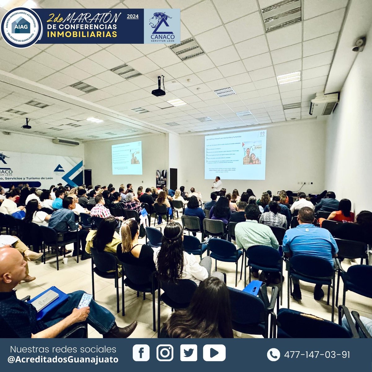 AIAGto's tweet photo. Llevamos a cabo el 2do Maratón Inmobiliario, en el que participaron cerca de 200 agentes inmobiliarios acreditados.

Agradecemos a cada ponente por compartir sus conocimientos que permiten que cada agente participante, continúe su profesionalización a favor de las familias

#AIAG https://t.co/gWn5Kl7ICP