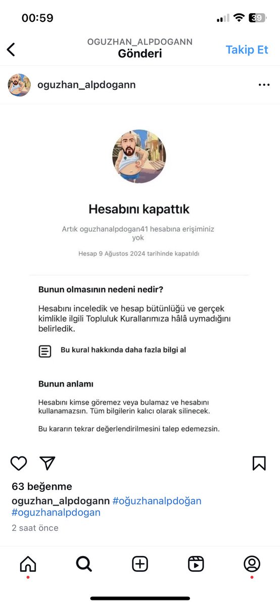 tayfunozsy's tweet image. Kendi halinde video çeken adamında hesabını kapatmazsın amk kime ne zararı vardı,çok izlediğimdende değil he yazık amk #oğuzhanalpdoğan