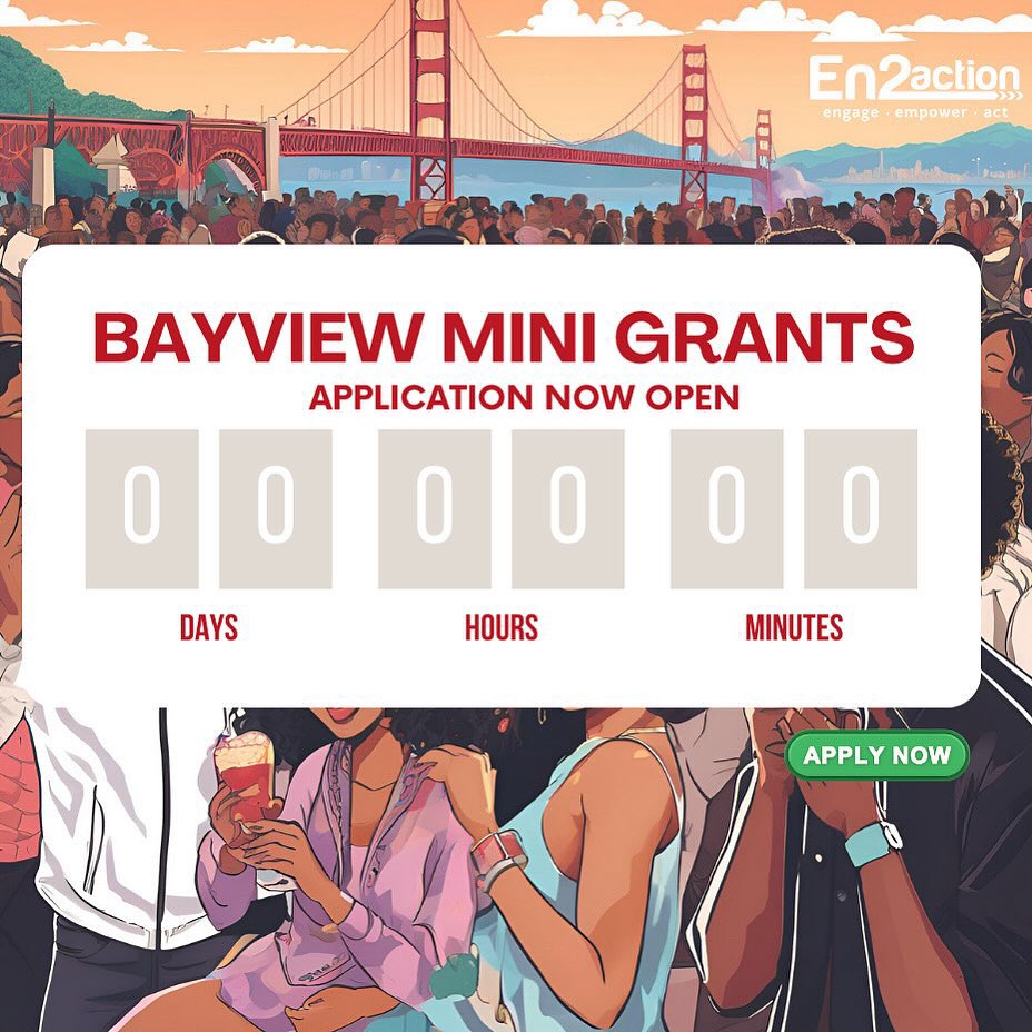 Apply for Bayview Mini Grants for through <a href="/en2action/">En2action</a>’s website