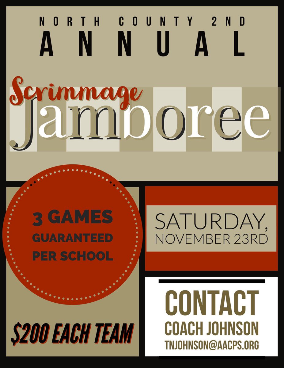 Coach_Johnson_'s tweet photo. We’re Hosting Our 2nd Annual Varsity Boys Basketball Scrimmage Jamboree at North County High School. If Any Schools Are Interested Or Know Any Schools That May Be Interested, Please Contact Me. #NorthCounty #Maryland #Varsity #BoysBasketball #AACounty #Basketball #BBallCoaches https://t.co/JhmGhT9TZg